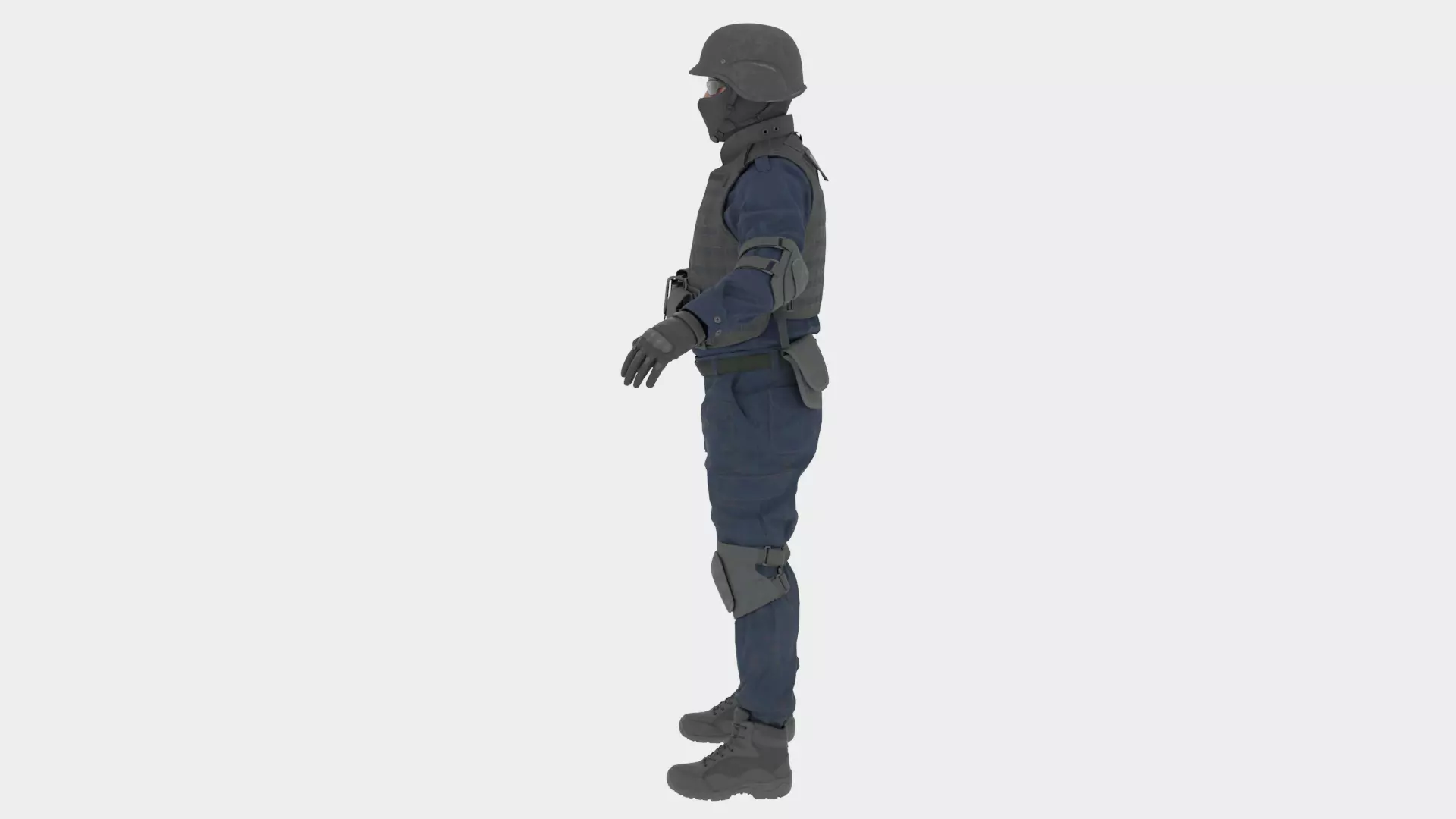 Swat Man 3d model 3D model_10