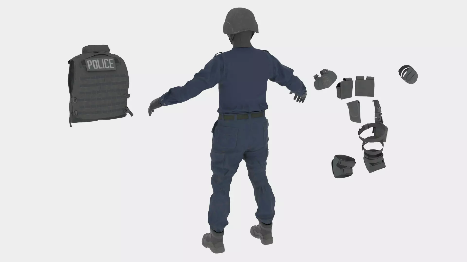 Swat Man 3d model 3D model_5