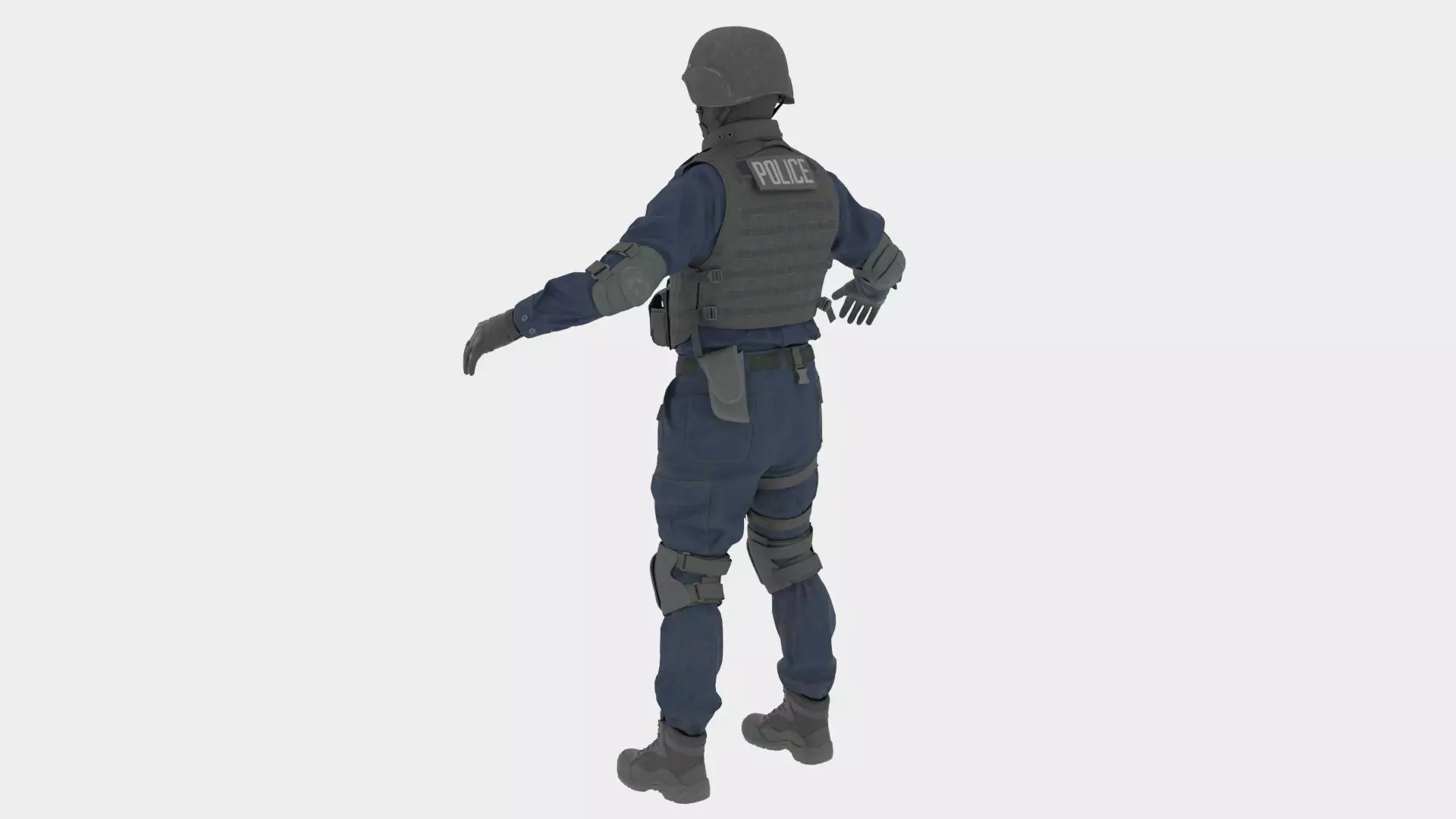 Swat Man 3d model 3D model_11