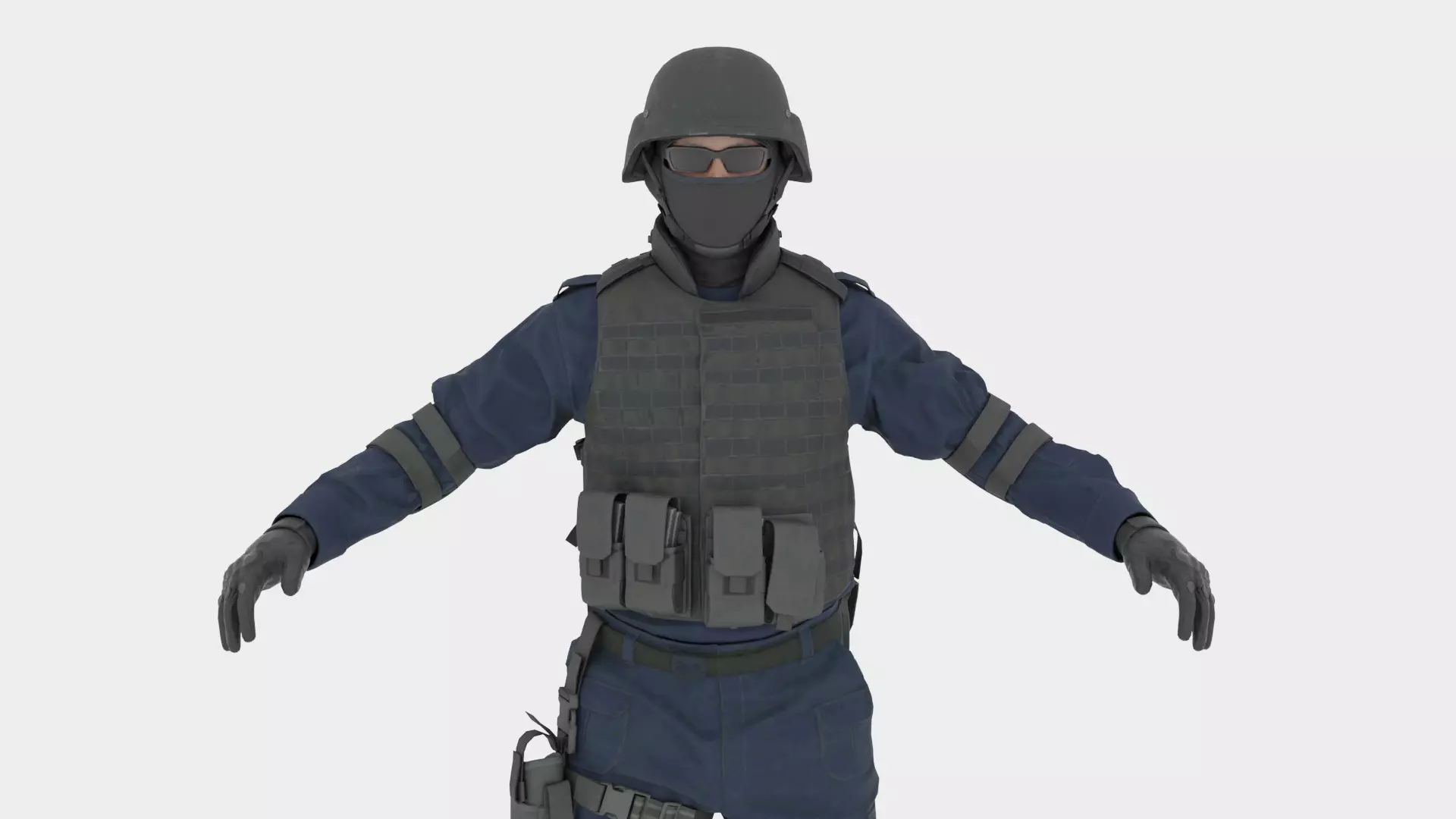 Swat Man 3d model 3D model_12