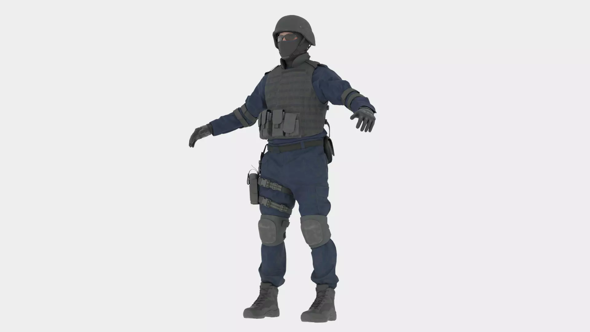 Swat Man 3d model 3D model_8