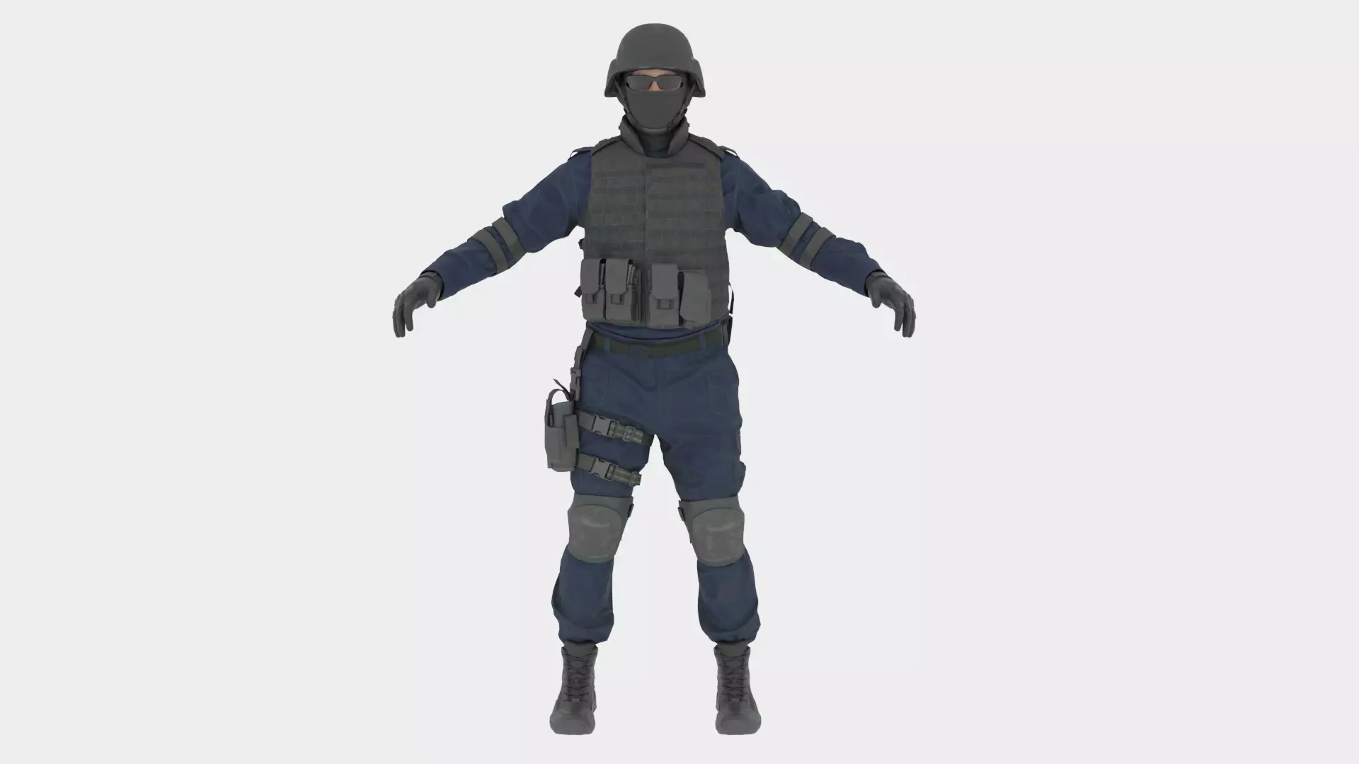 Swat Man 3d model 3D model_1