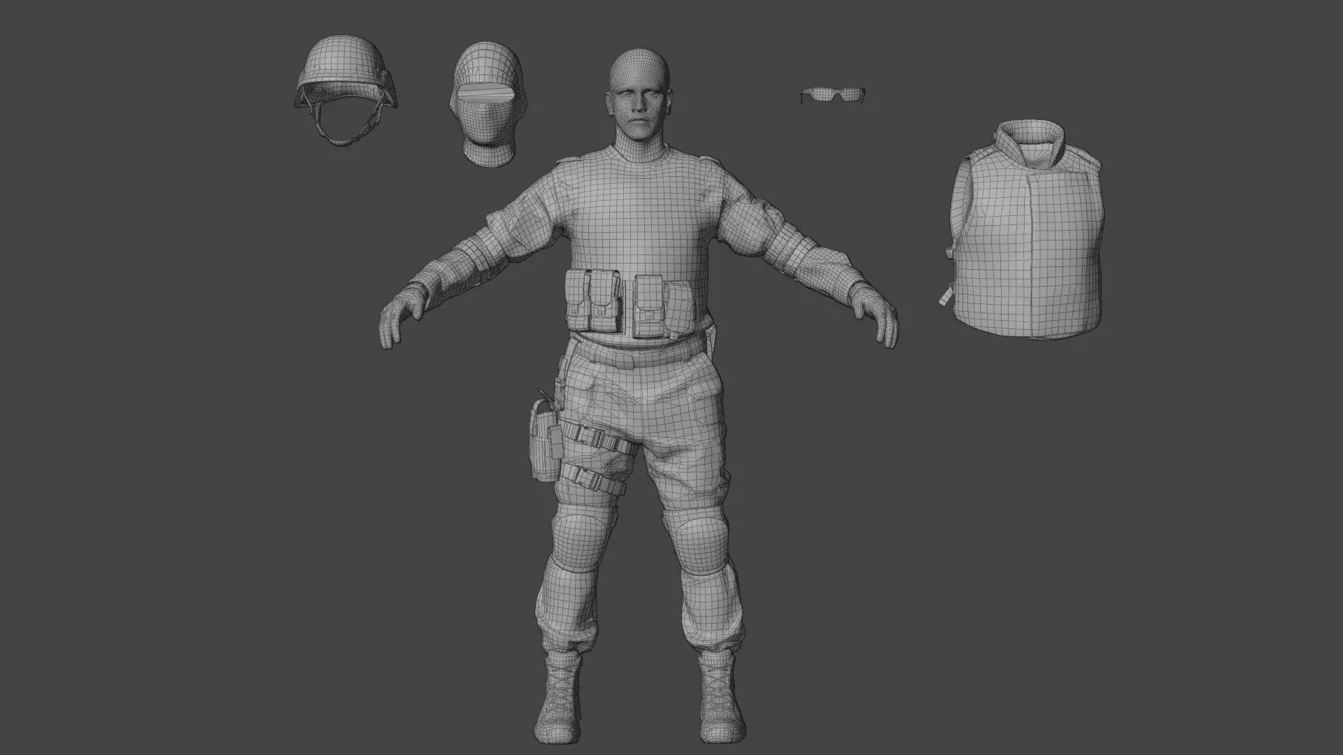 Swat Man 3d model 3D model_21