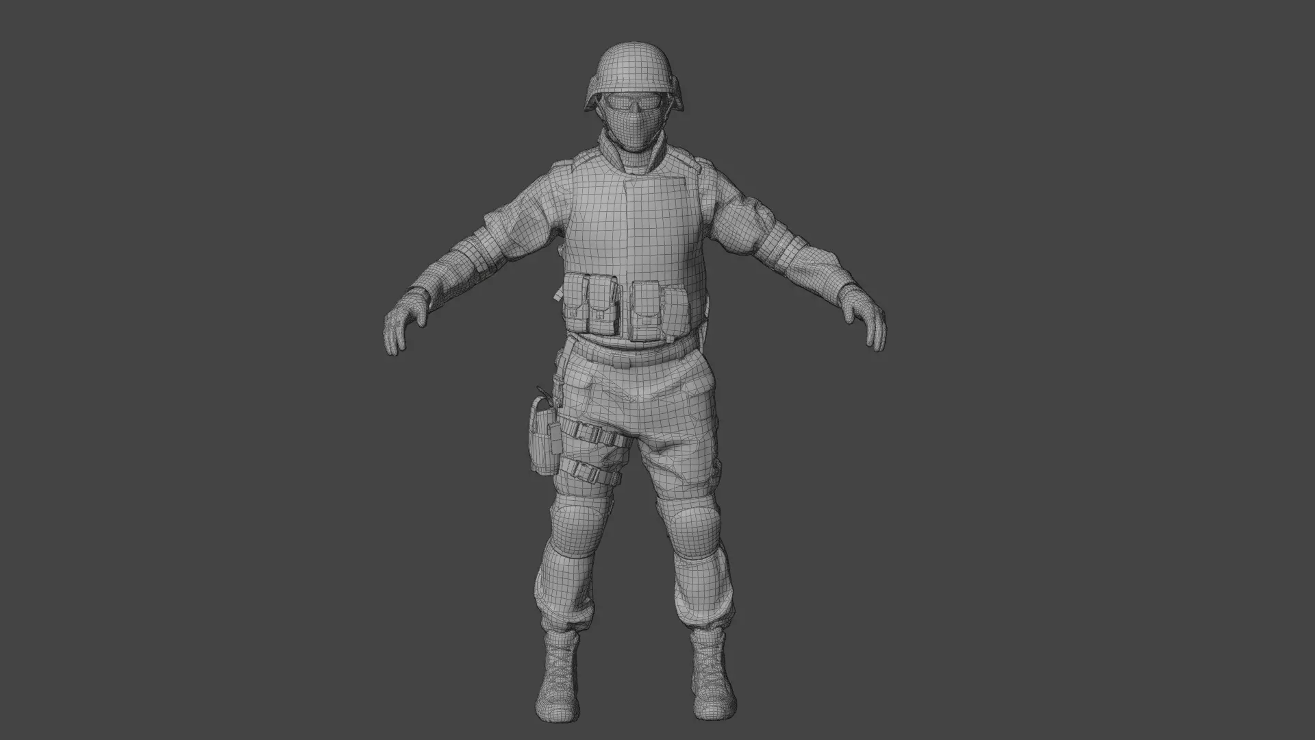 Swat Man 3d model 3D model_14