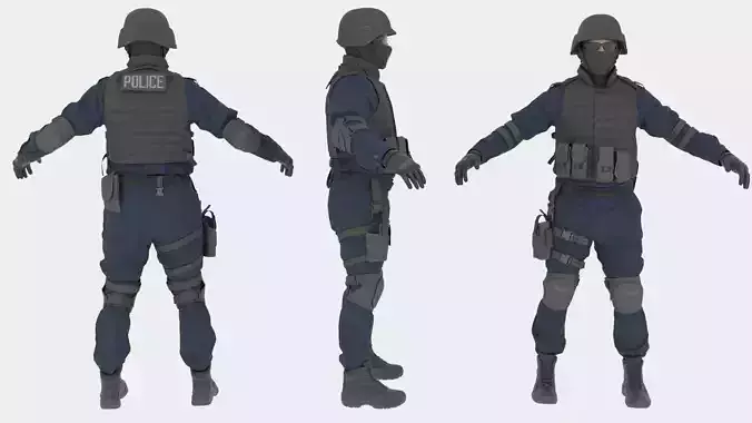 Swat Man 3d model 3D model