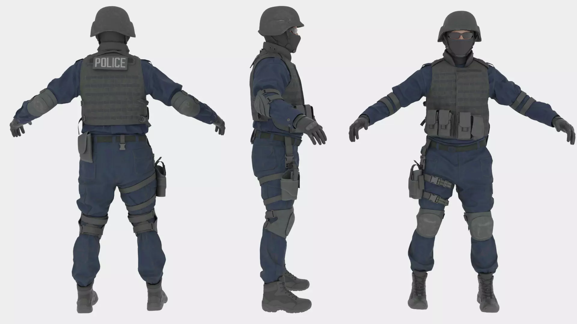 Swat Man 3d model 3D model_0