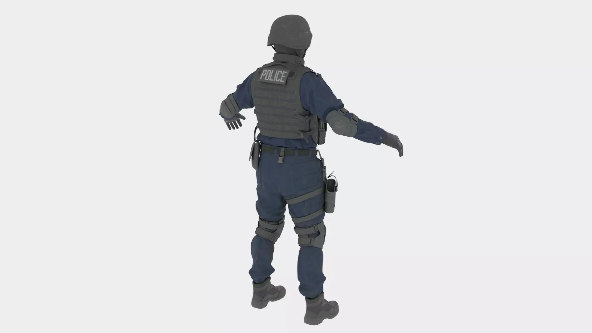 Swat Man 3d model 3D model_7