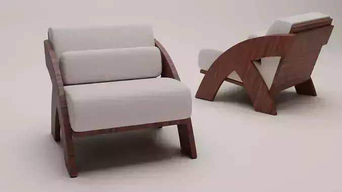 Chair with 3D wooden relaxing cushion