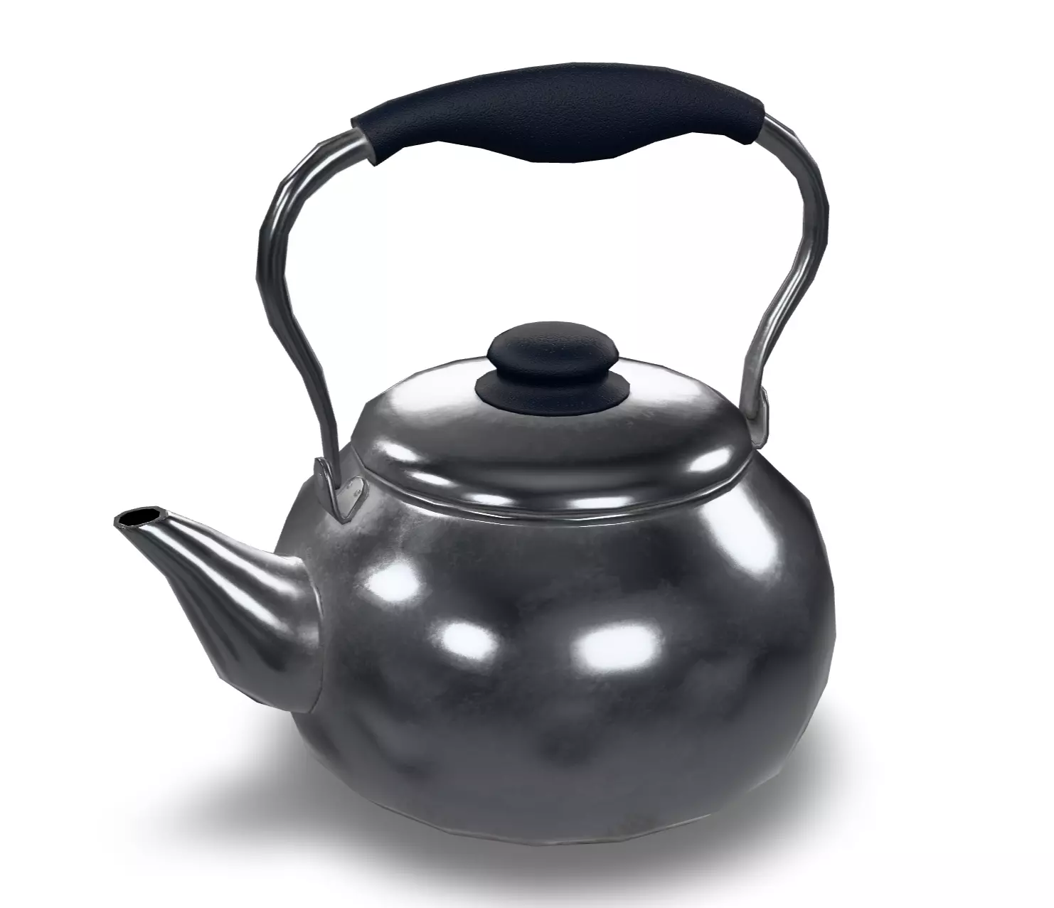 Low poly Game Ready Simple Kettle Low-poly 3D model_0