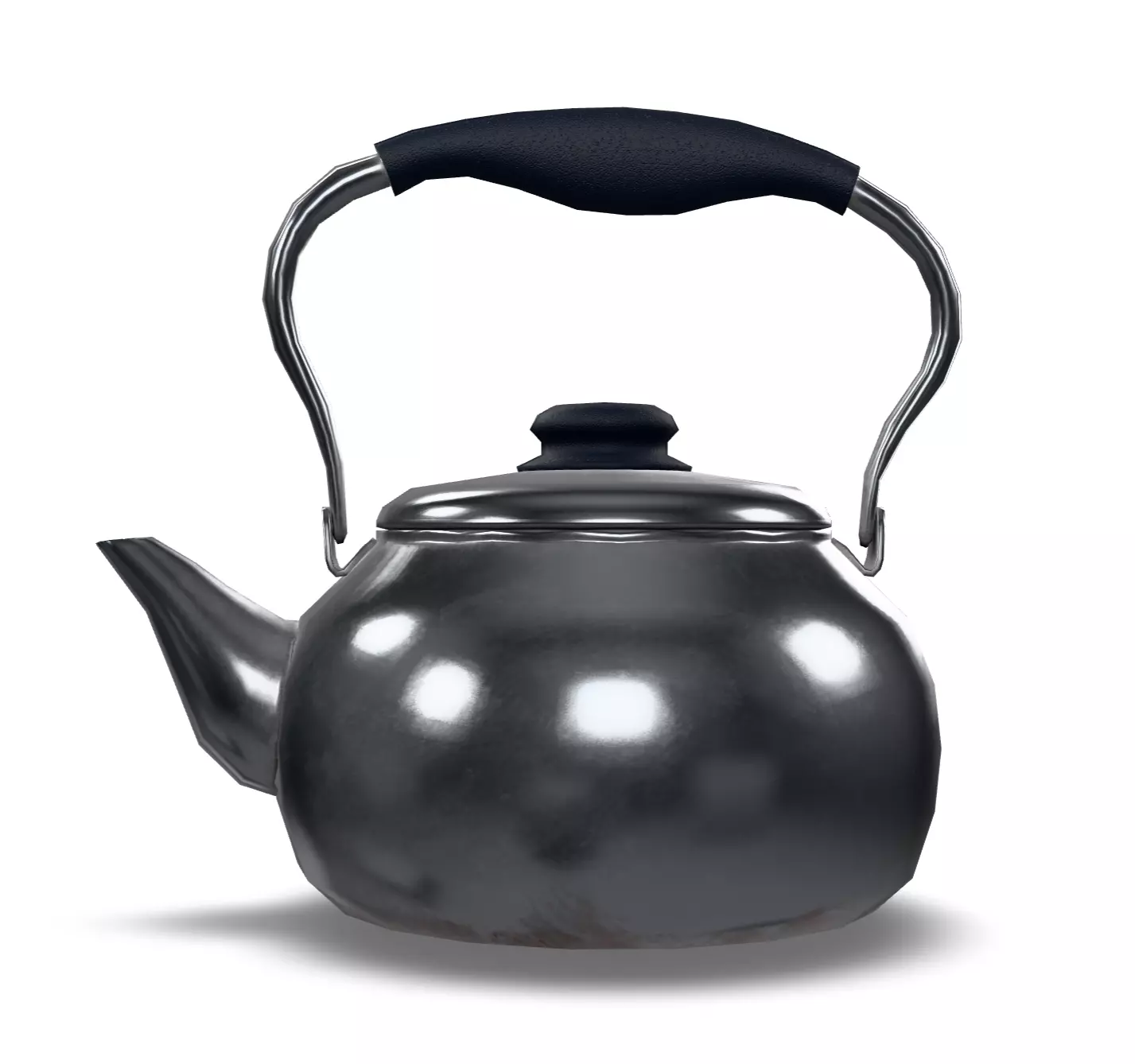 Low poly Game Ready Simple Kettle Low-poly 3D model_1