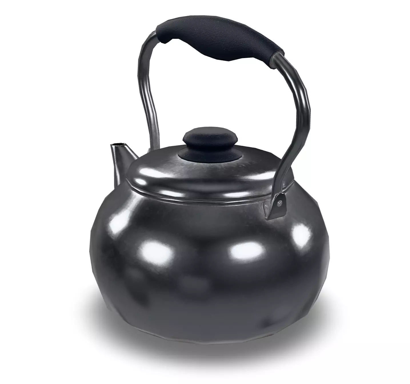 Low poly Game Ready Simple Kettle Low-poly 3D model_2