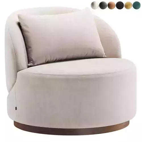 Round Lounge Armchair Zephyr By lavsit