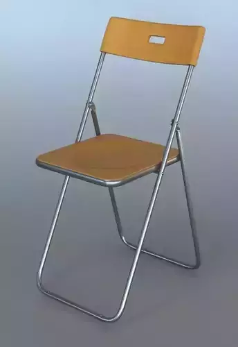 Foldable plastic chair 3D model