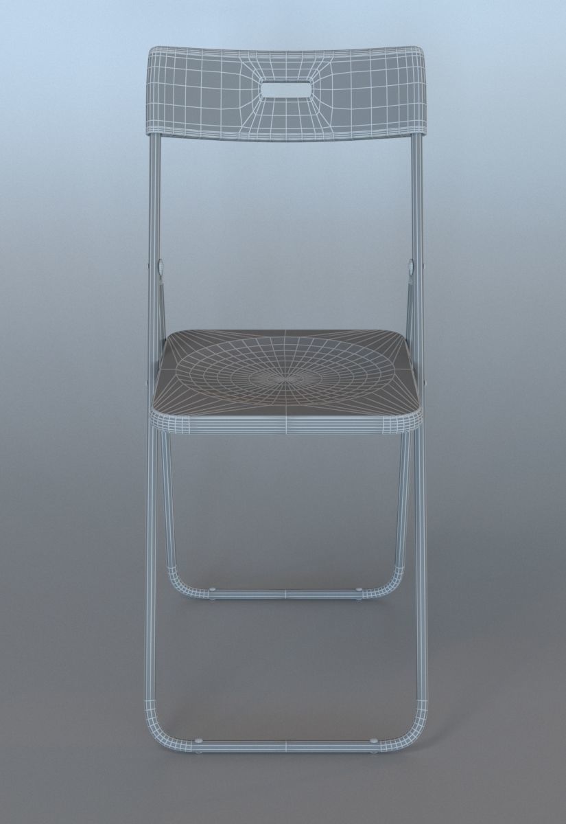Foldable plastic chair 3D model_2
