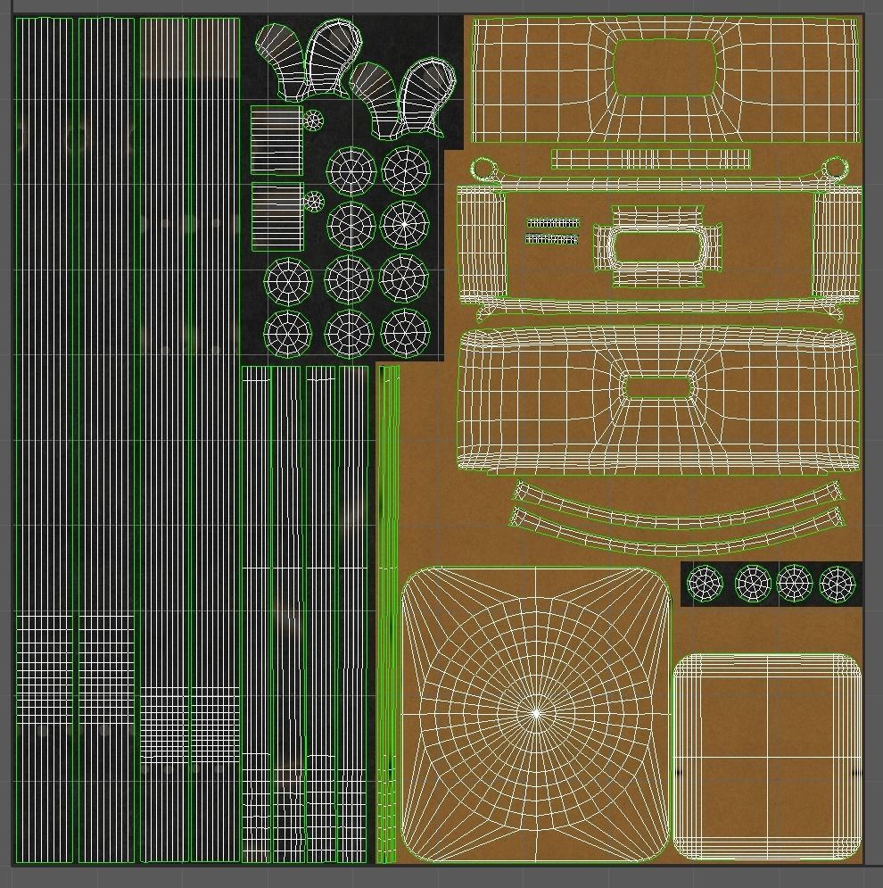 Foldable plastic chair 3D model_5
