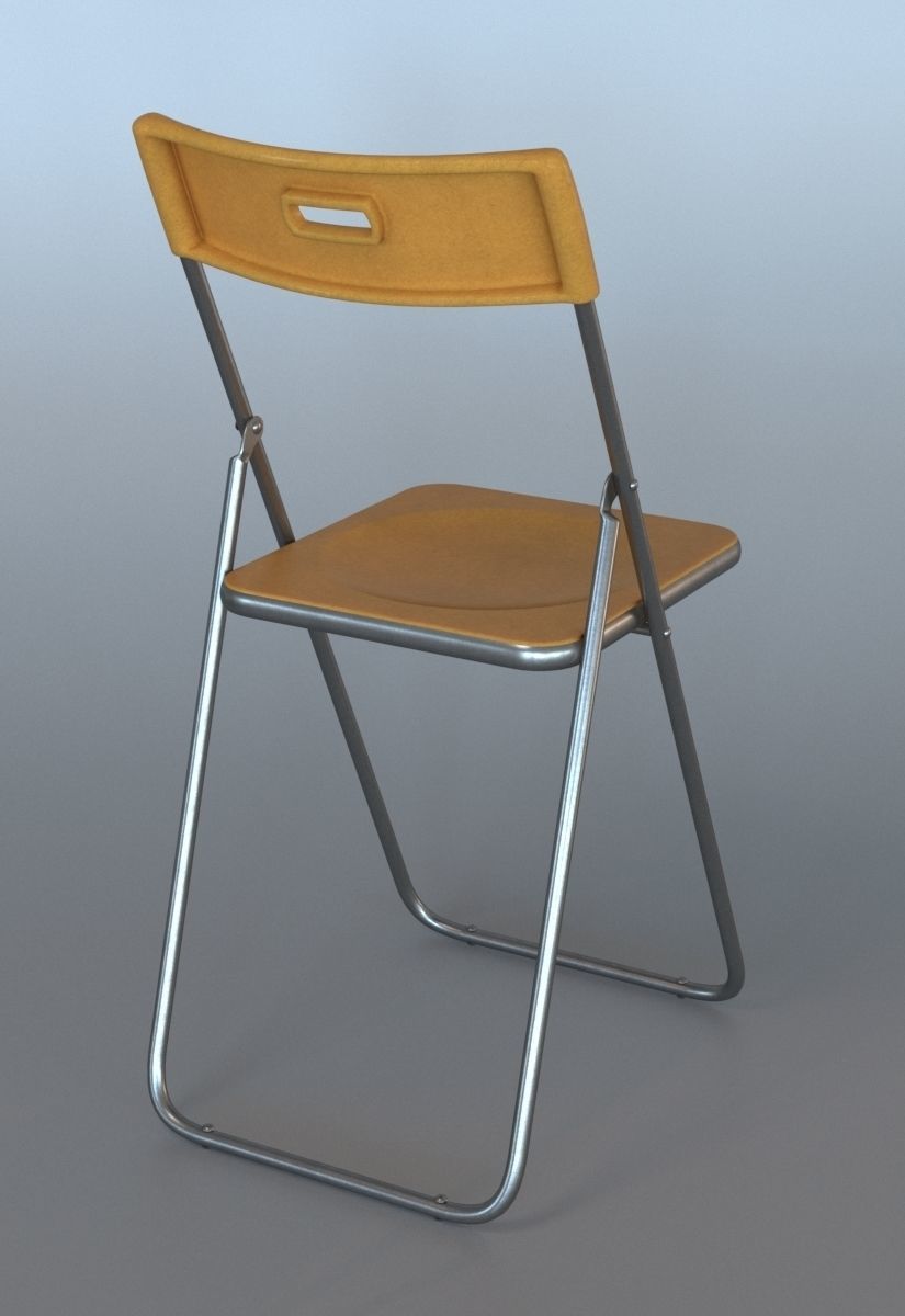 Foldable plastic chair 3D model_1