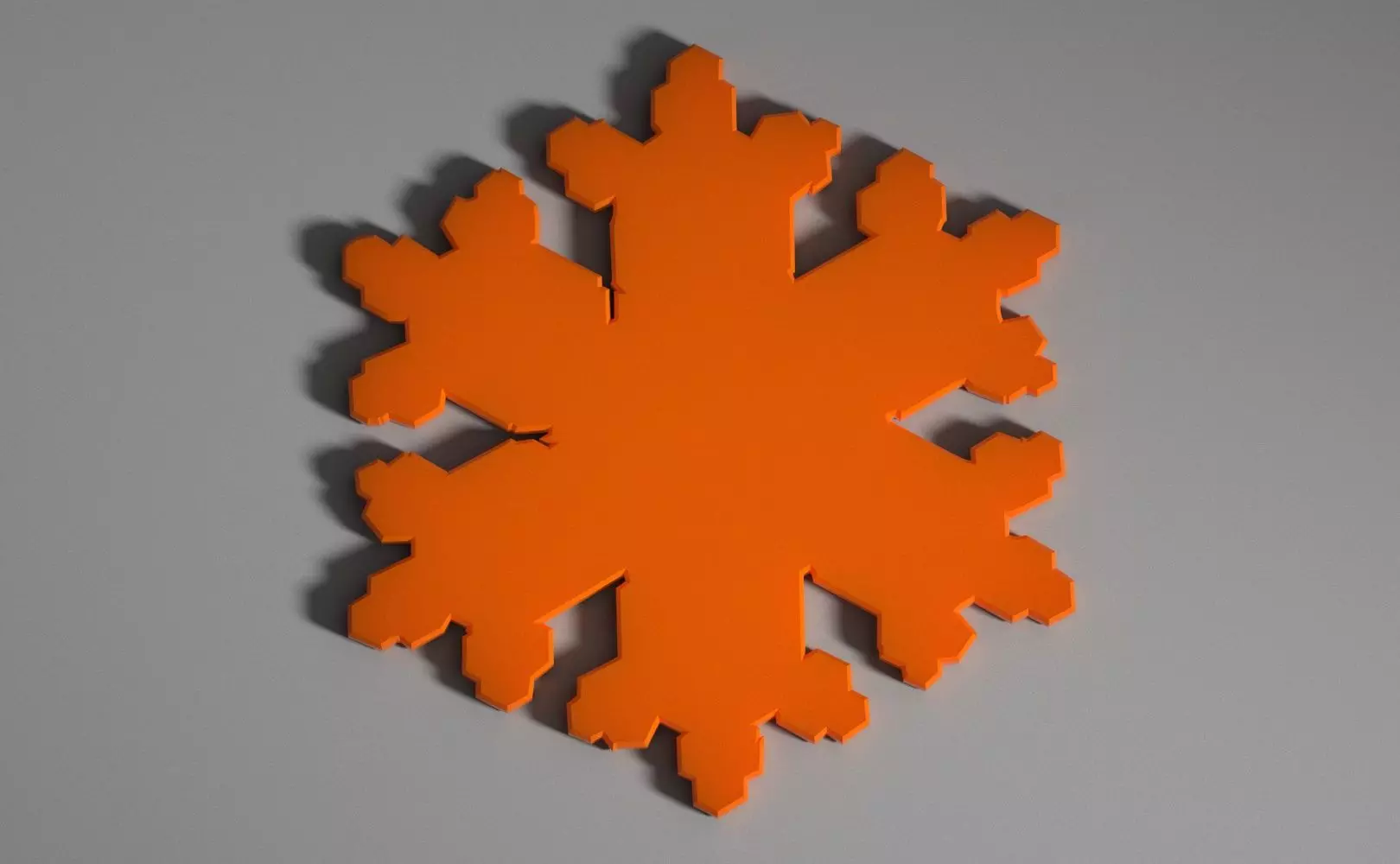 Snowflake Coaster or Christmas Ornament 3D print model_20