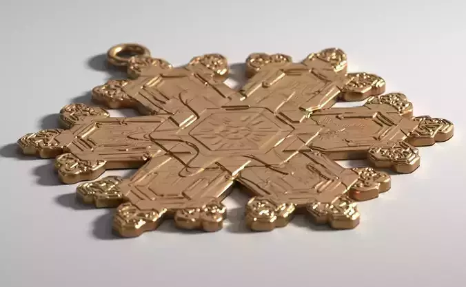 Snowflake Coaster or Christmas Ornament 3D print model