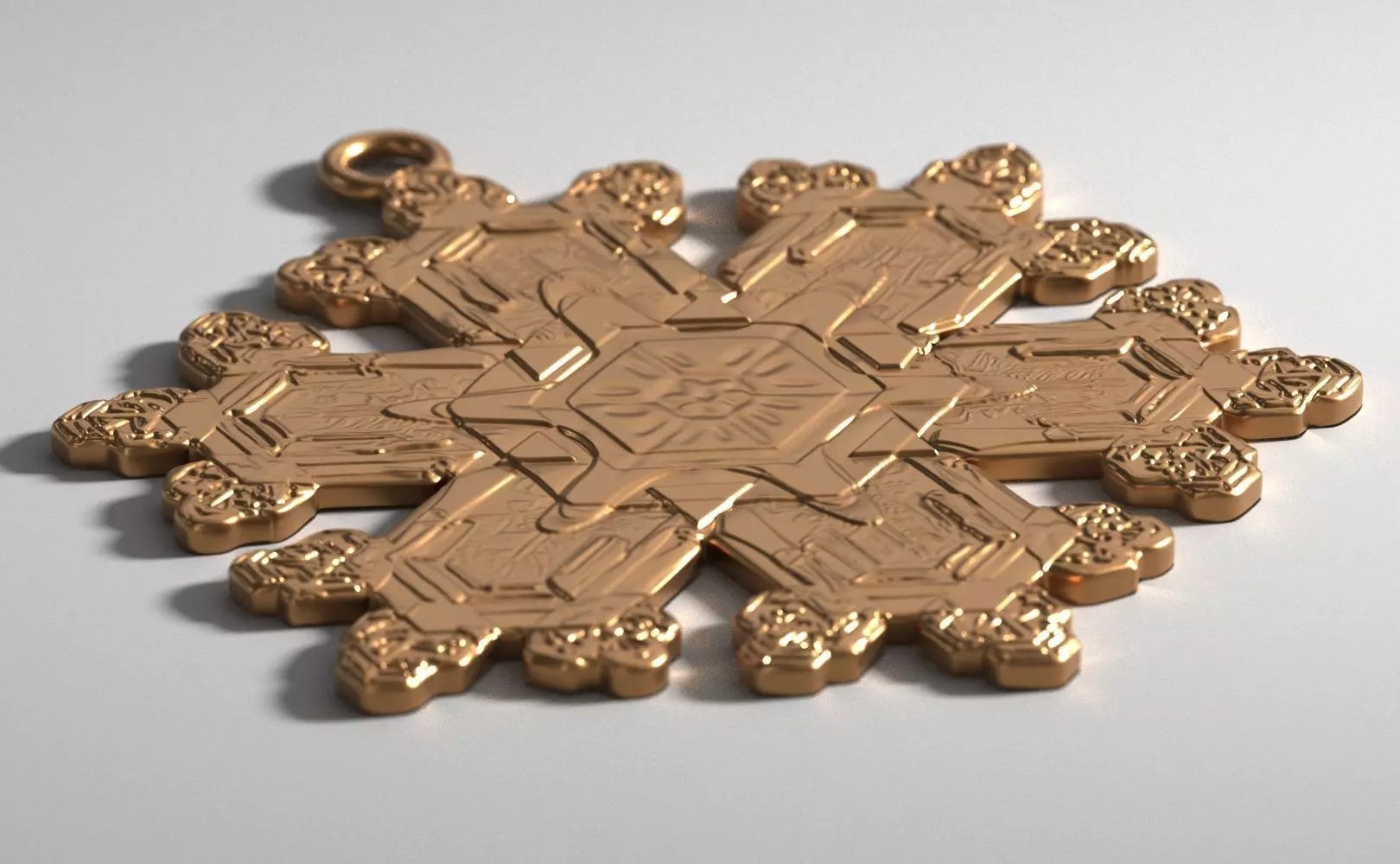 Snowflake Coaster or Christmas Ornament 3D print model_0