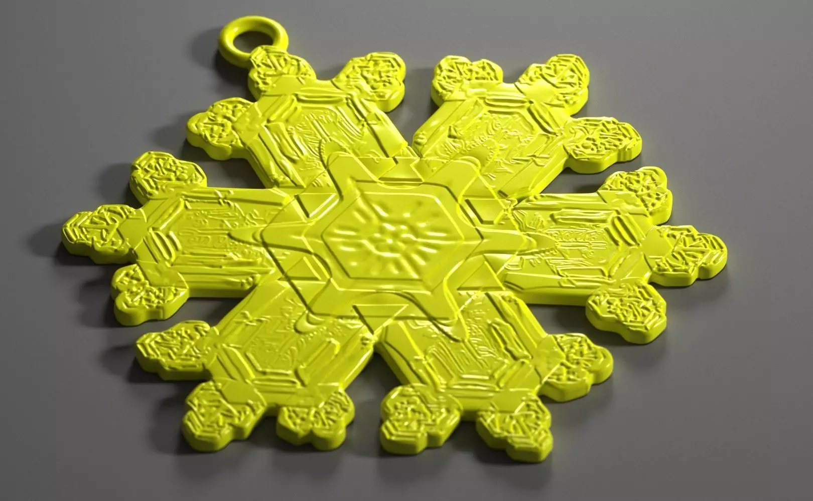 Snowflake Coaster or Christmas Ornament 3D print model_4
