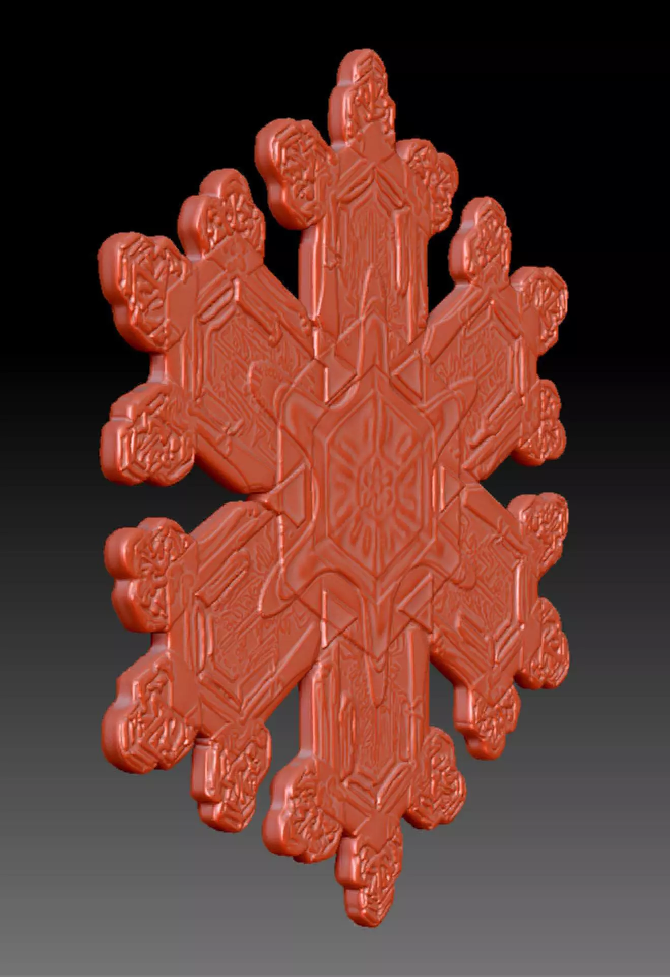 Snowflake Coaster or Christmas Ornament 3D print model_3