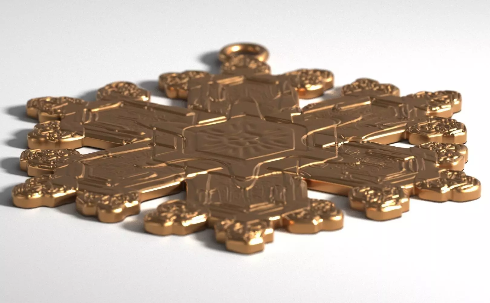 Snowflake Coaster or Christmas Ornament 3D print model_12