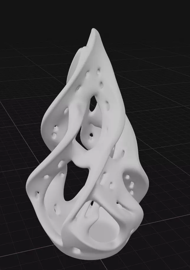 Modern Flame Shaped Luminary 3D print model_4