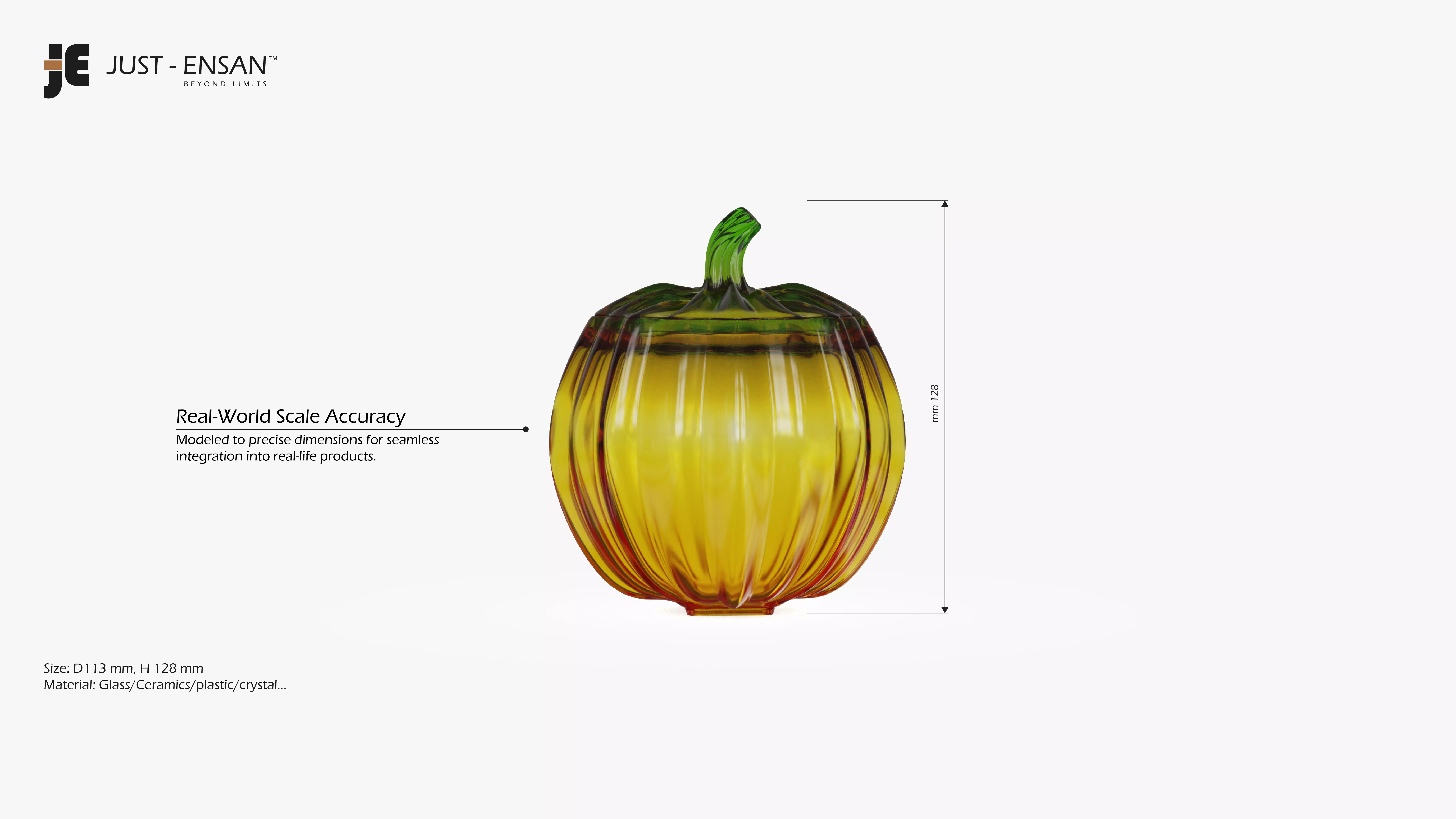 Halloween Pumpkin container 3D print model_2