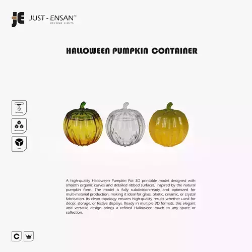 Halloween Pumpkin container 3D print model