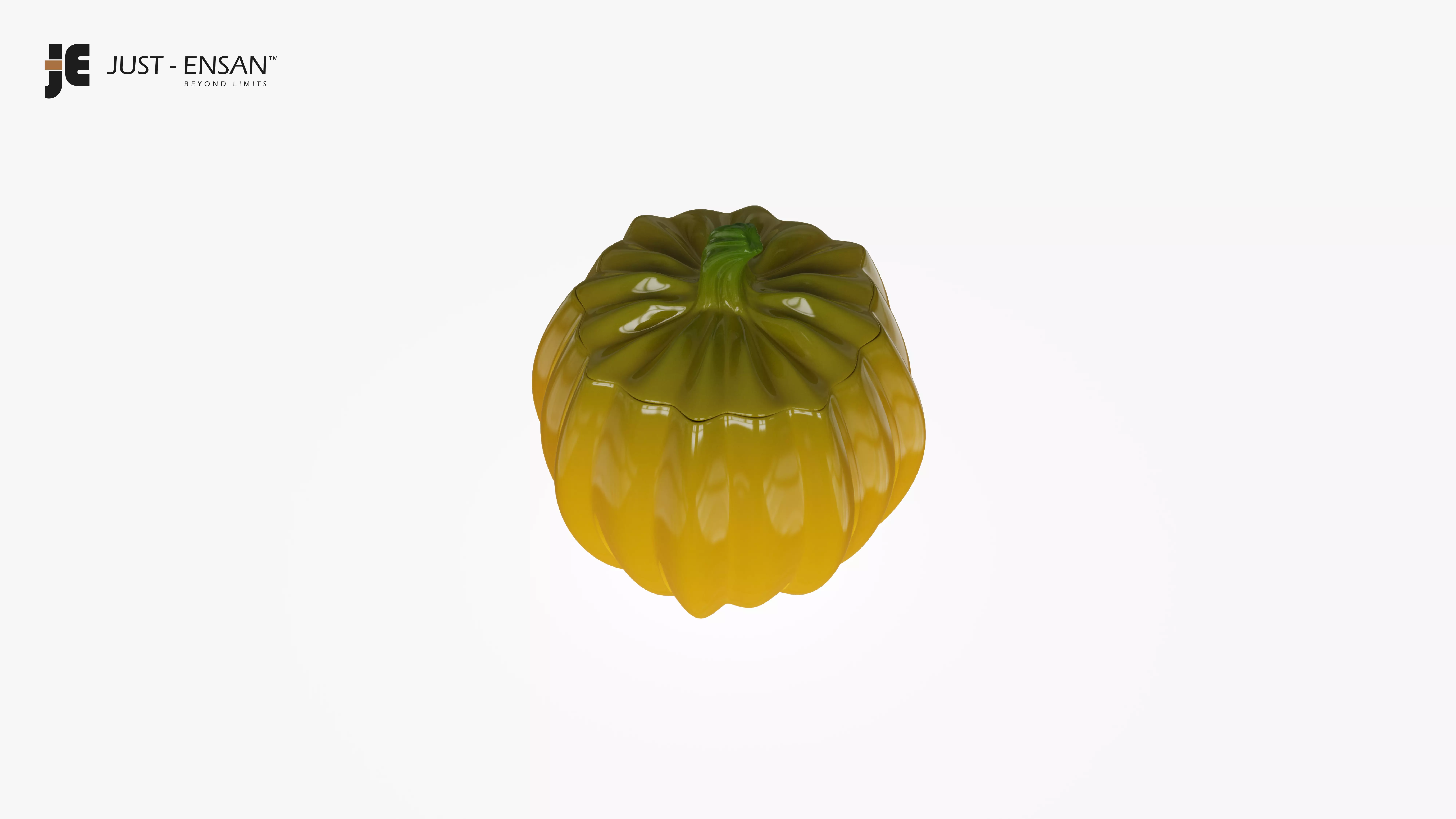 Halloween Pumpkin container 3D print model_5