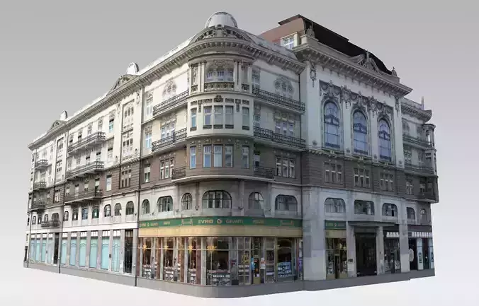 Rich Classical Building Low-poly 3D model