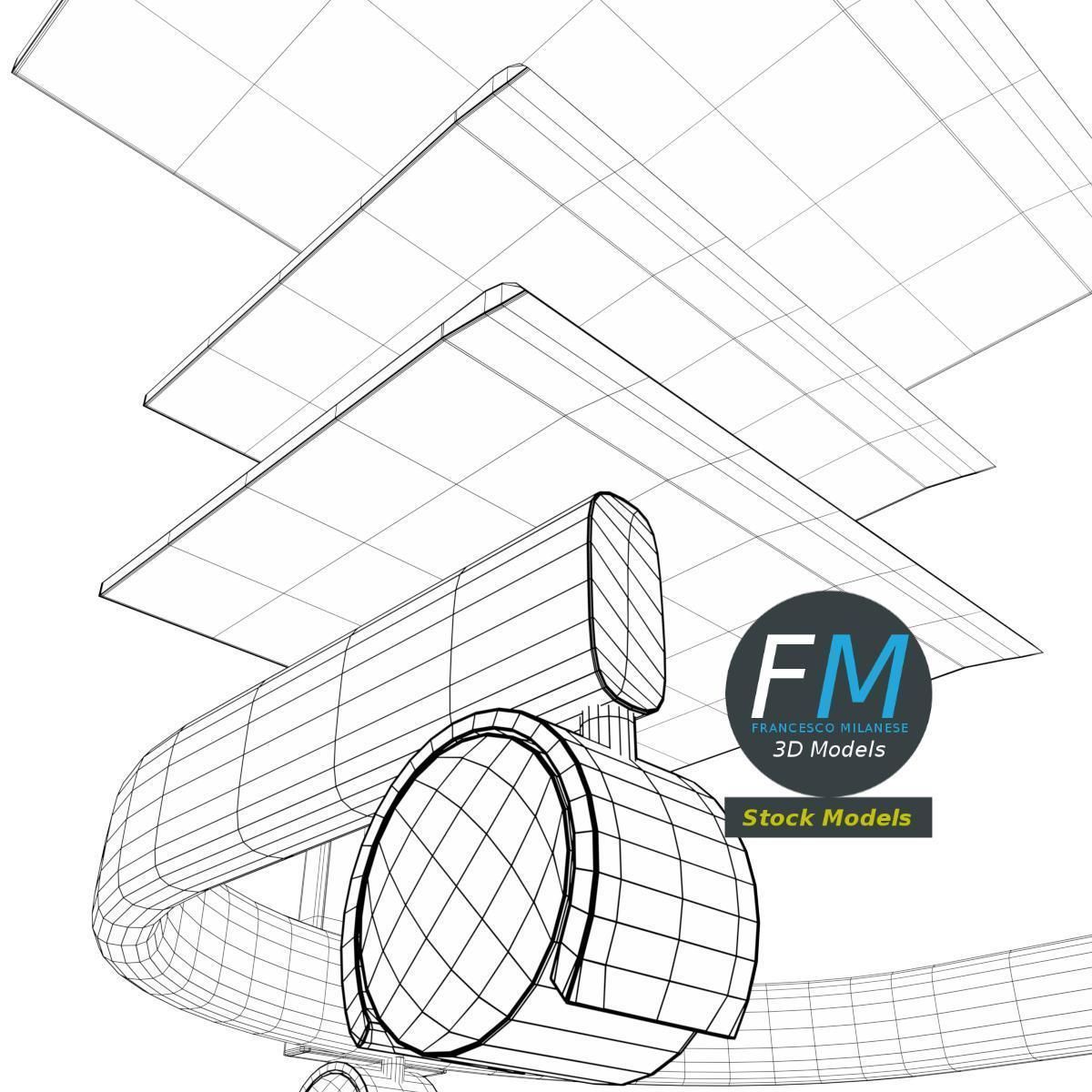 TV Trolley Cart 2 3D model_8