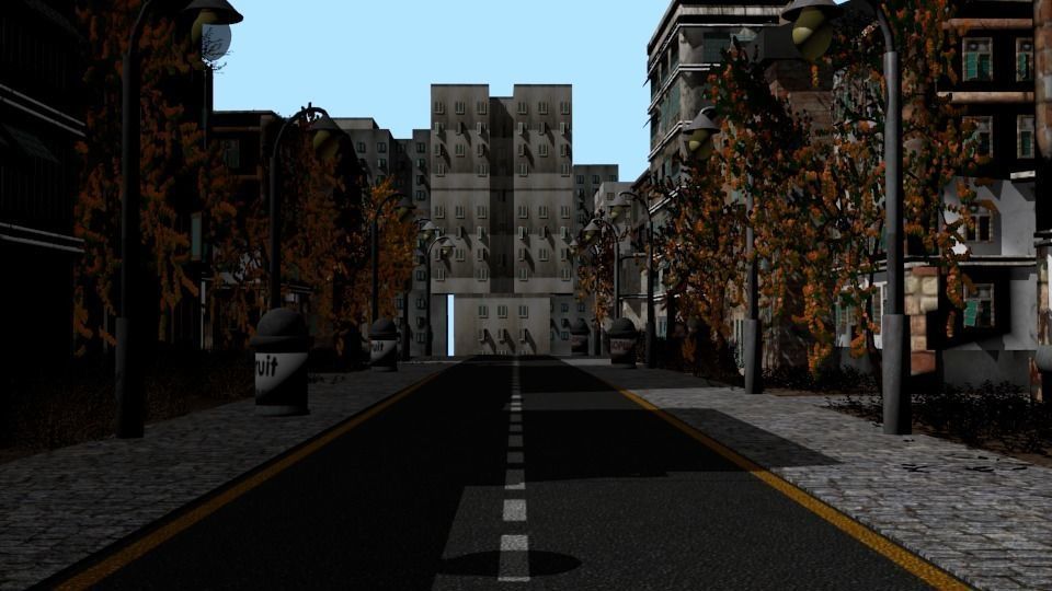 Game Rundown Street Low-poly 3D model_3