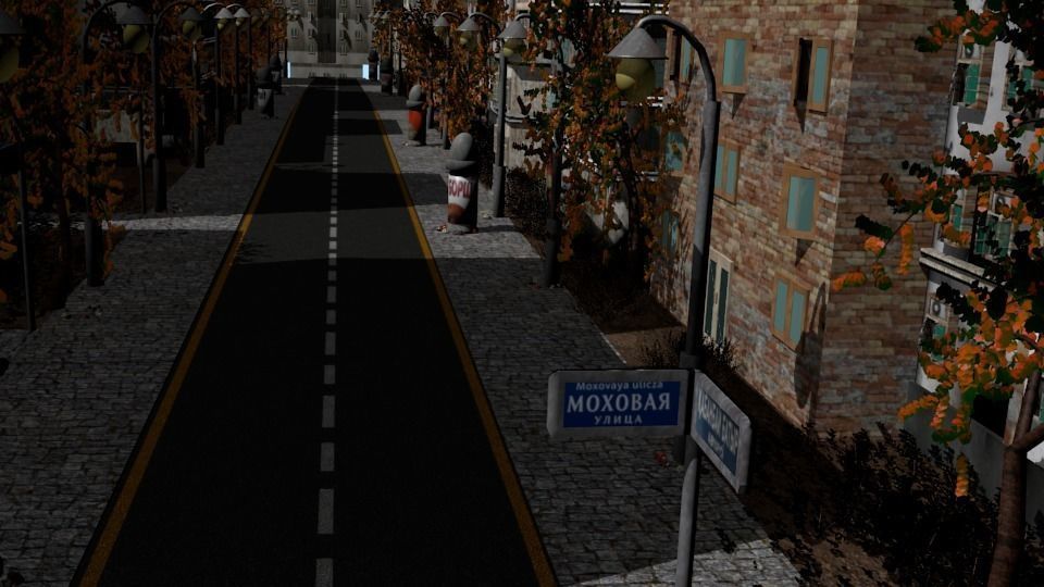 Game Rundown Street Low-poly 3D model_4