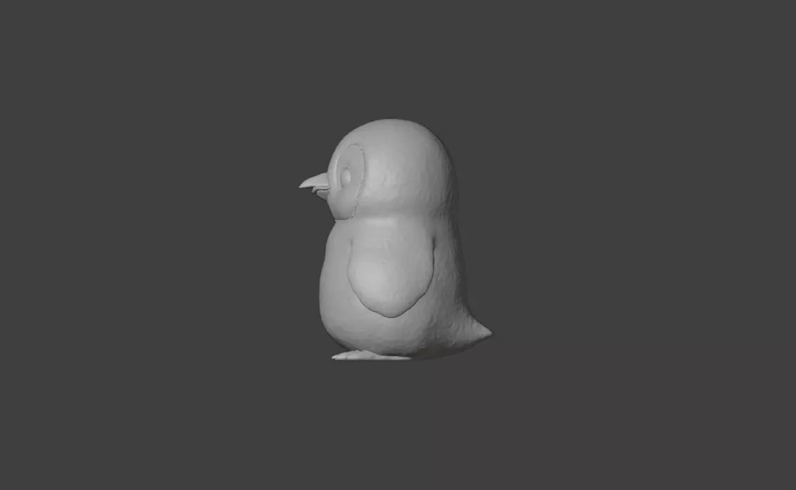 Fluffy Friend Penguin Low-poly 3D model_20
