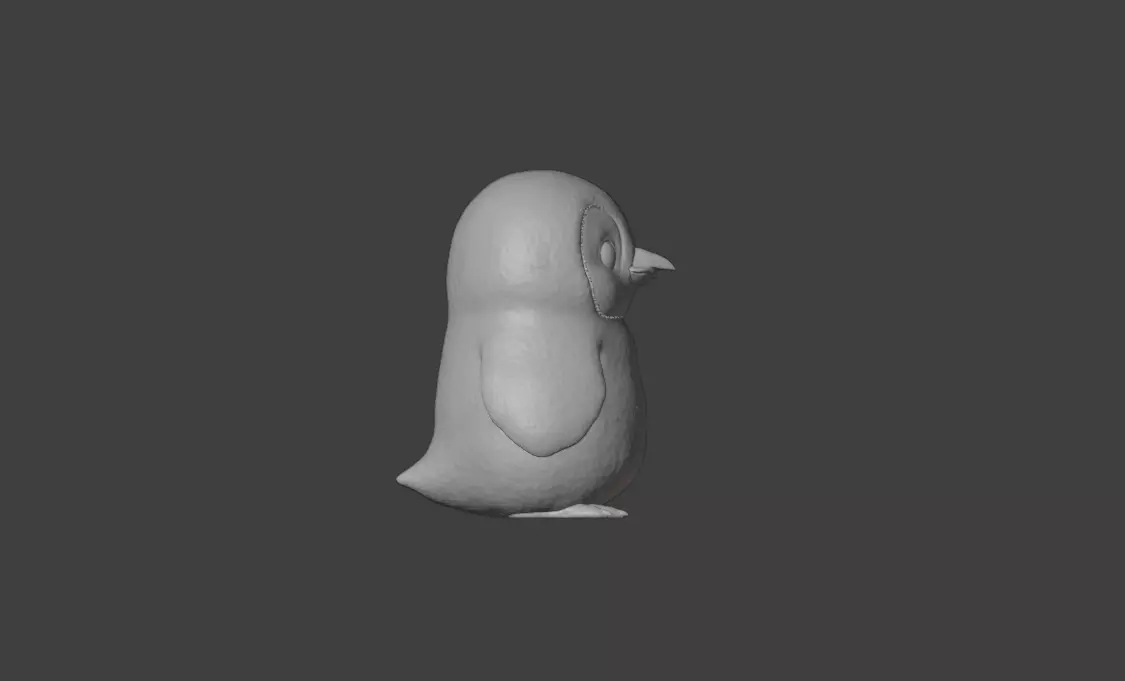 Fluffy Friend Penguin Low-poly 3D model_18