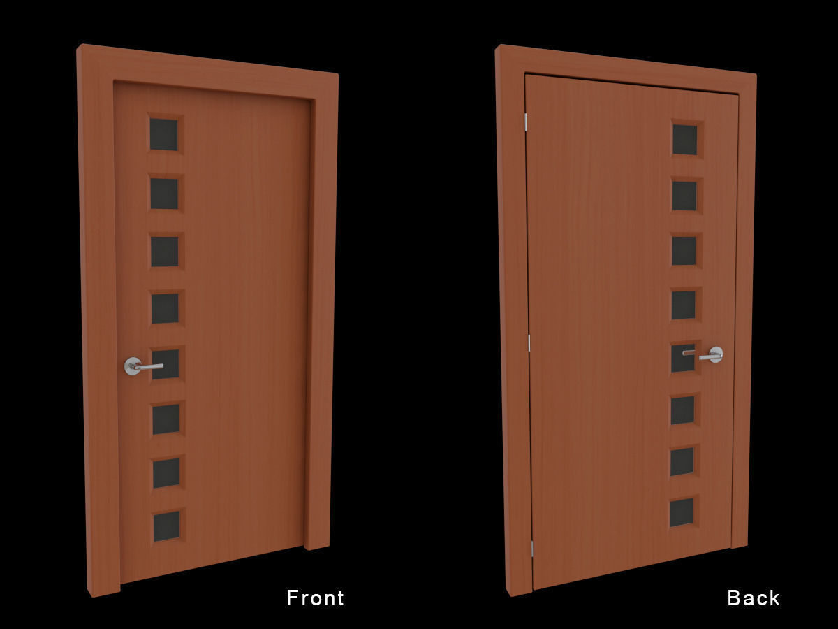 Door Collection - front and back 3D model_21
