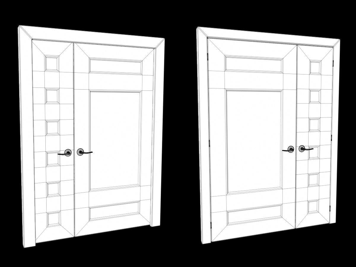 Door Collection - front and back 3D model_34