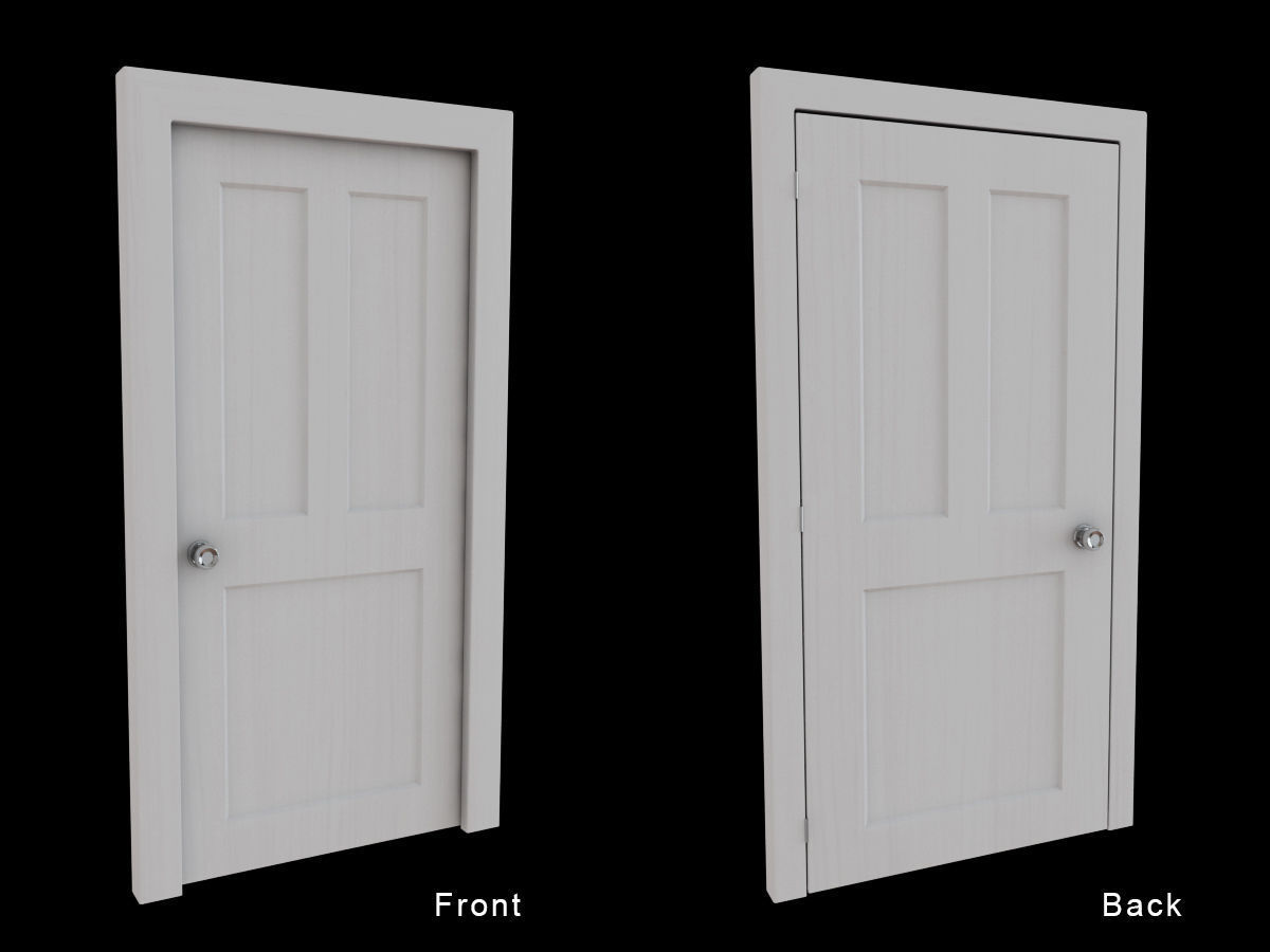 Door Collection - front and back 3D model_3