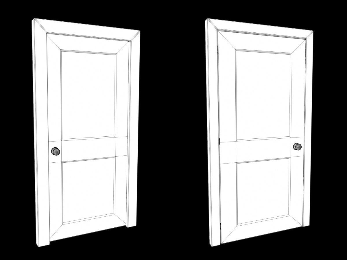 Door Collection - front and back 3D model_2