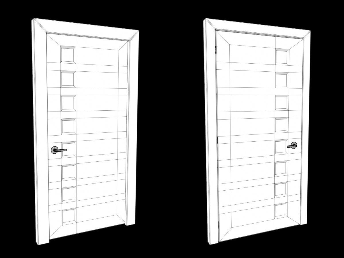Door Collection - front and back 3D model_22