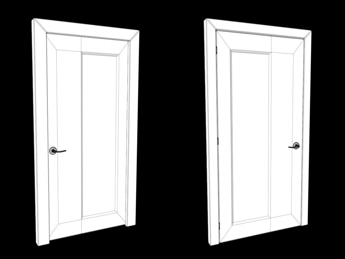 Door Collection - front and back 3D model_16