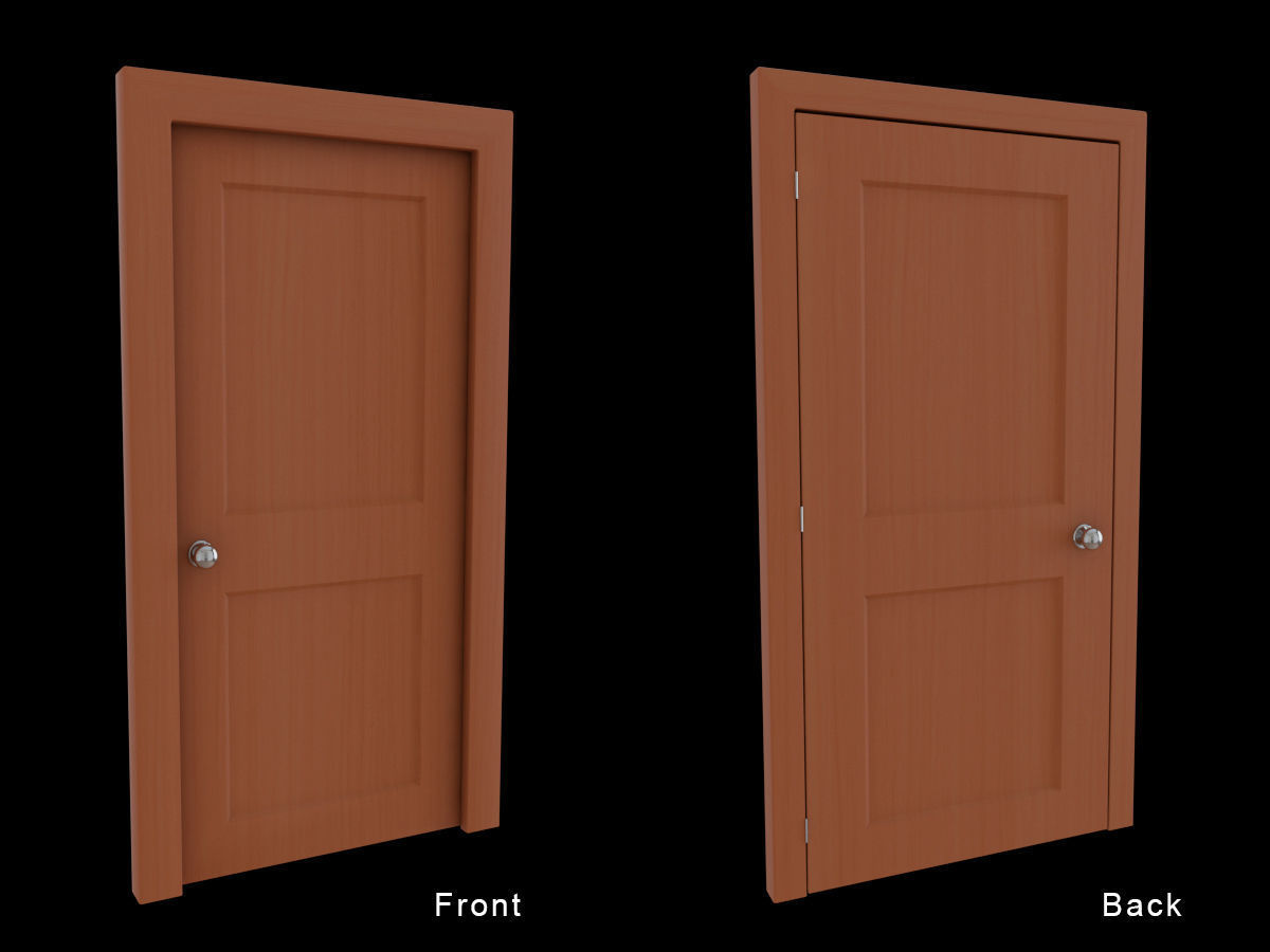 Door Collection - front and back 3D model_1