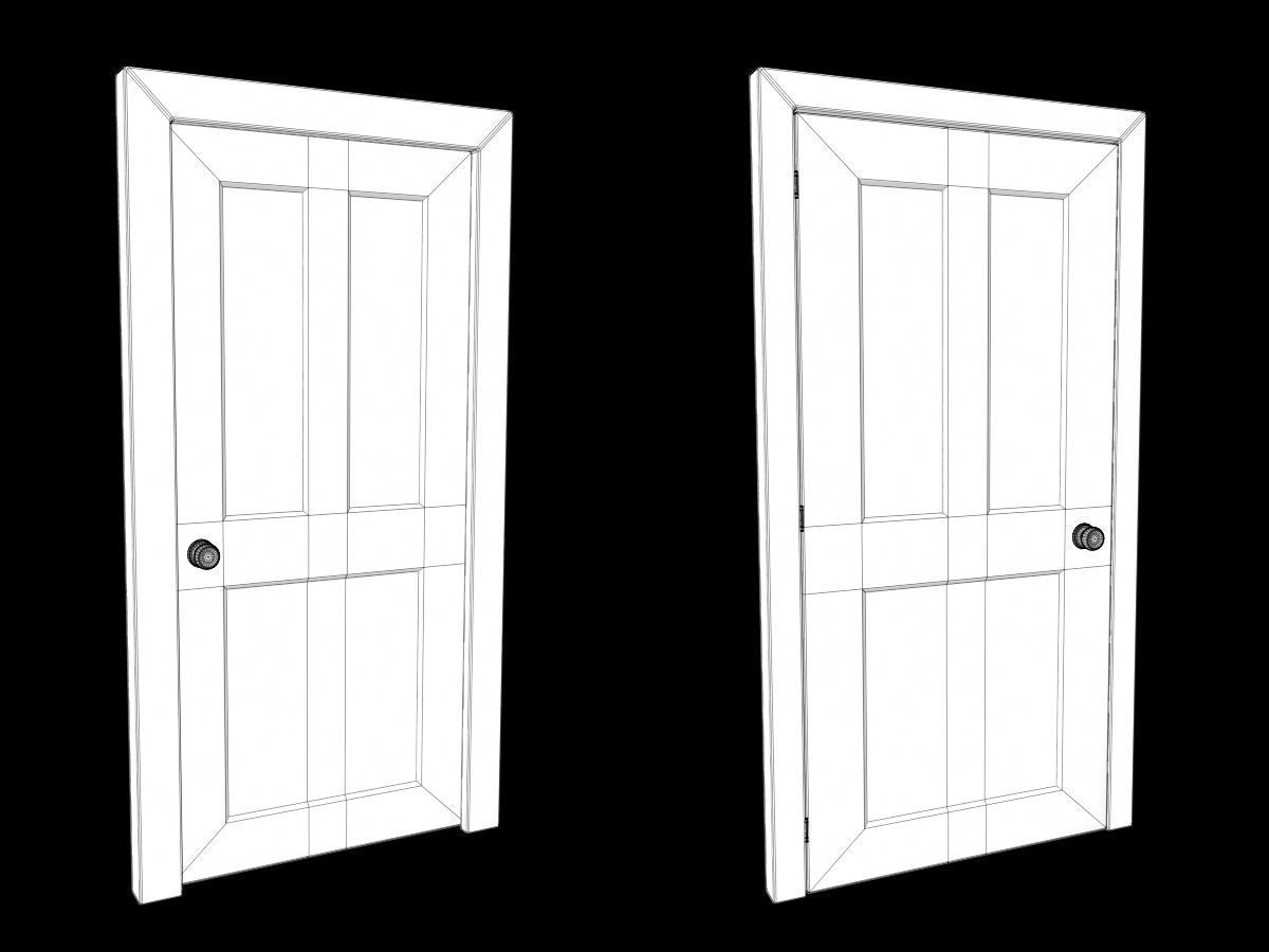Door Collection - front and back 3D model_4