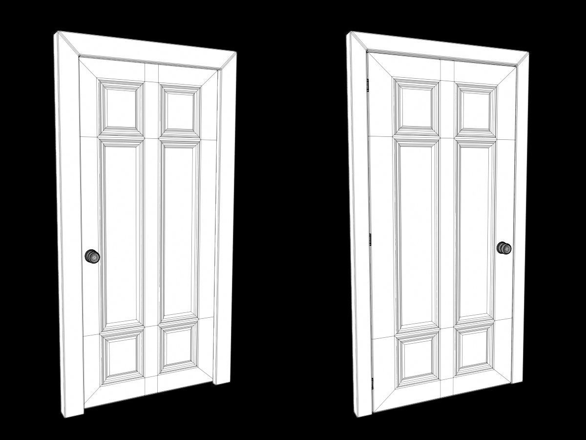 Door Collection - front and back 3D model_28