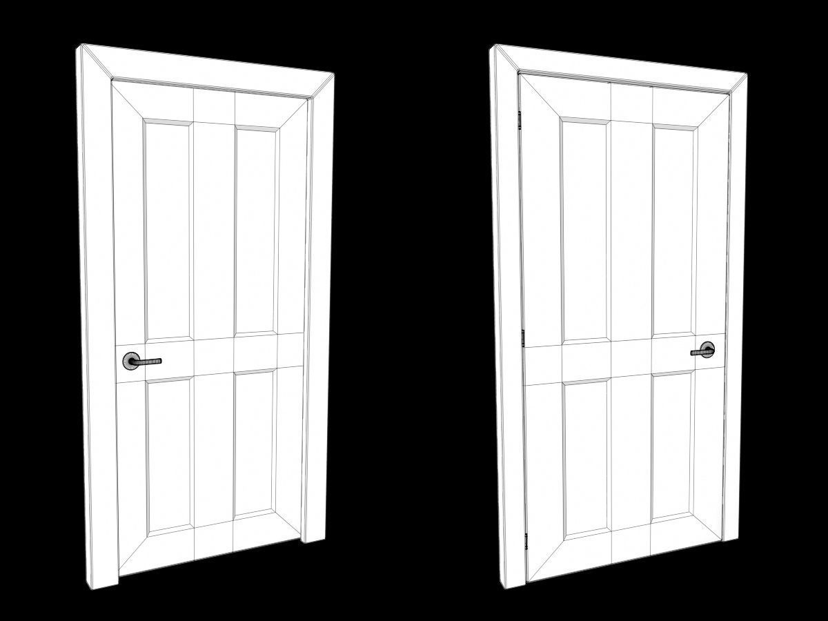 Door Collection - front and back 3D model_6
