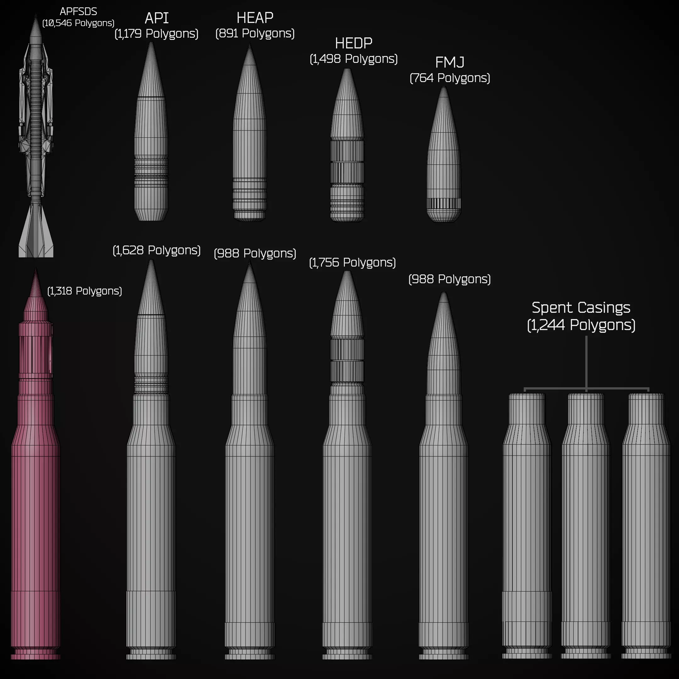 Large Caliber Specialized Ammunition Pack 3D model_2
