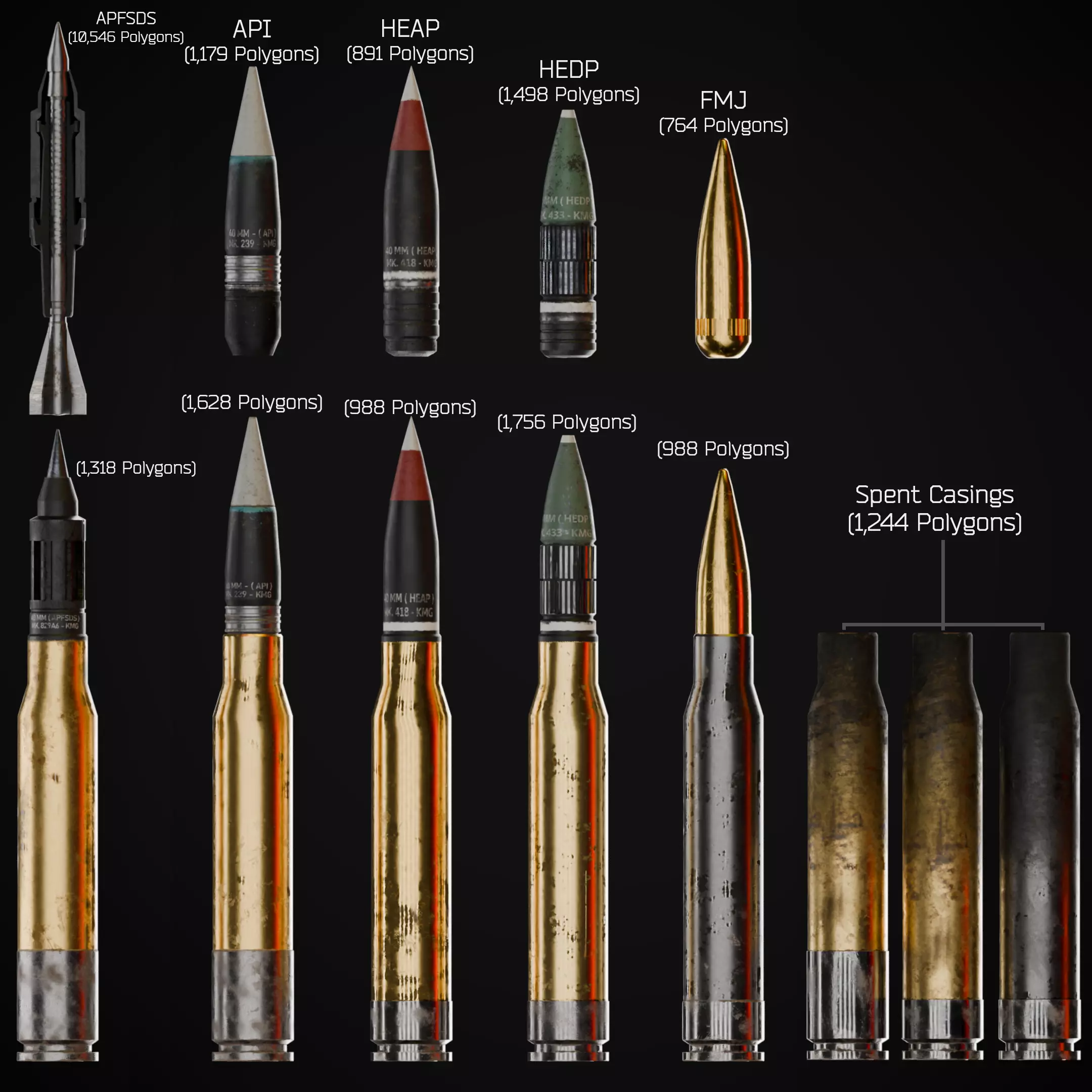 Large Caliber Specialized Ammunition Pack 3D model_1