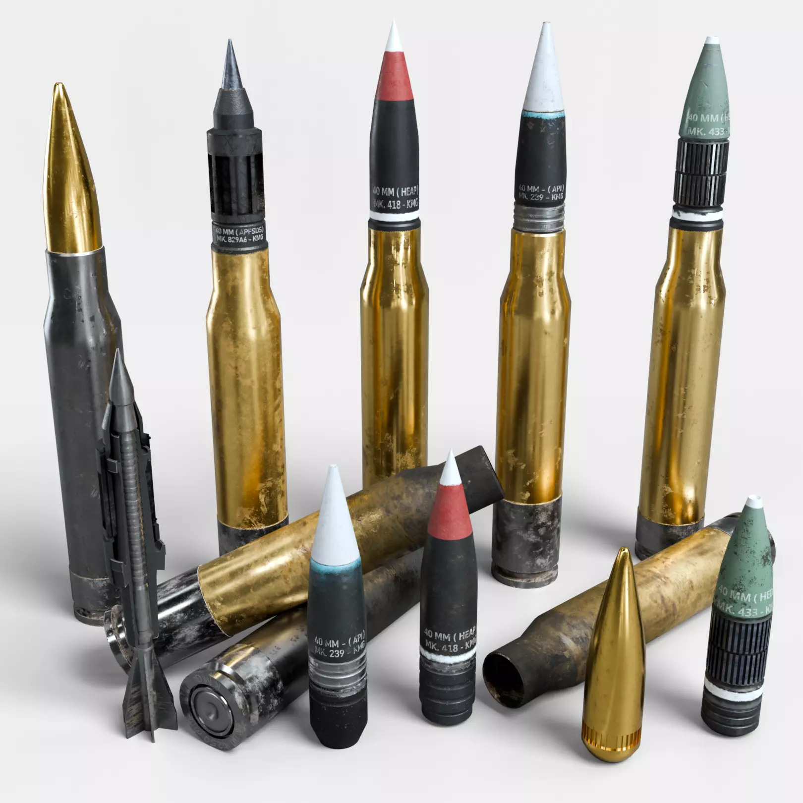 Large Caliber Specialized Ammunition Pack 3D model_0