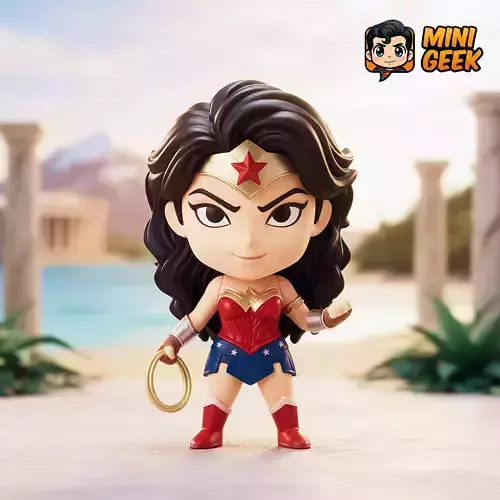 Mini Geek - Wonder Woman Chibi  - Sweet Justice 3D Model